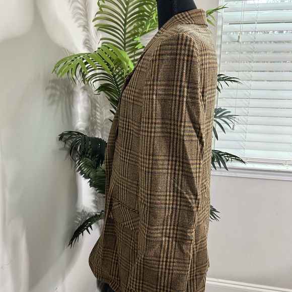 Bice Plaid Oversized Blazer Jacket • Size 14 • Dark Academia Western - Picture 6 of 8